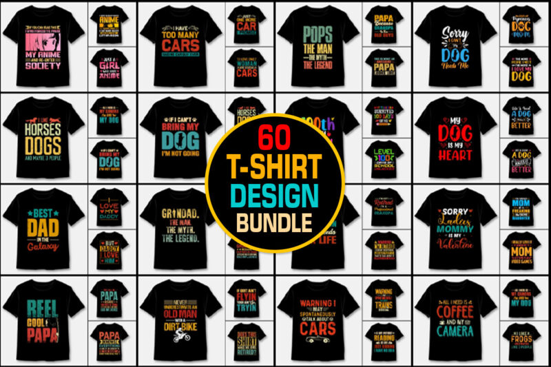 Typography T-Shirt Design Bundle