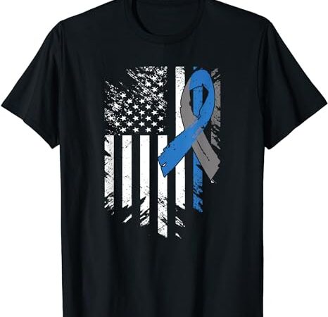 Usa flag diabetes type 1 awareness family support t-shirt