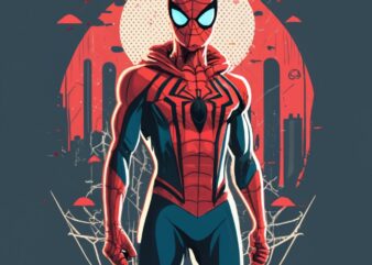 Unique spiderman Tshirt design for dropshipping text Saying “The Amazing Spider-Man ” PNG File