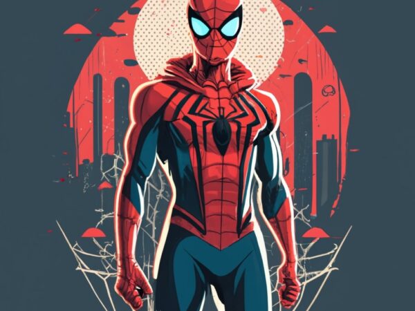 Unique spiderman tshirt design for dropshipping text saying “the amazing spider-man ” png file