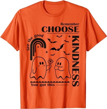 Unity day orange halloween boo ghost choose kindness kids t-shirt png file