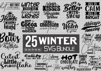 Winter SVG Bundle t shirt design for sale