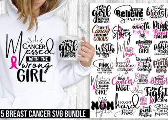 Breast Cancer SVG Bundle t shirt template