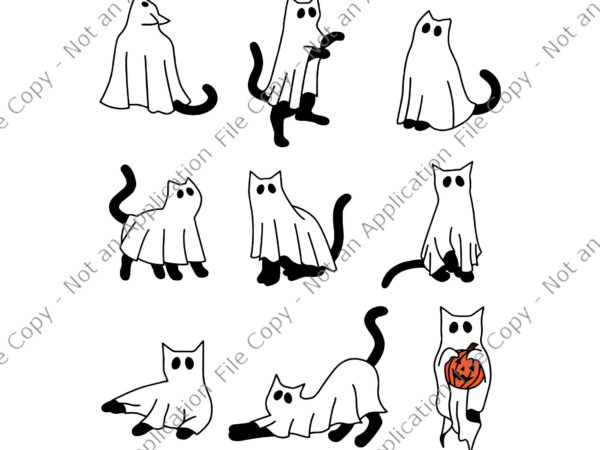 Ghost cat funny halloween svg, ghost cat svg, funny cat svg, cat halloween svg, cat svg, halloween svg t shirt design template