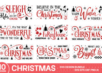 Christmas Farmhouse Svg Bundle ,Christmas SVG Bundle Volume 3, Winter svg, Santa SVG, Holiday, Merry Christmas, Christmas Bundle, Funny Chri t shirt vector file