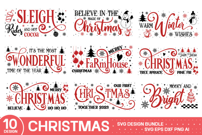 Christmas Farmhouse Svg Bundle ,Christmas SVG Bundle Volume 3, Winter svg, Santa SVG, Holiday, Merry Christmas, Christmas Bundle, Funny Chri