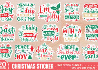 Christmas sticker Svg Bundle,Christmas Svg Bundle