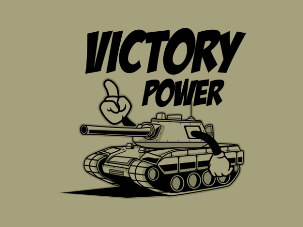 Victory power tank t shirt vector art