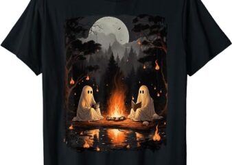 Vintage Ghost Book Reading Camping Gothic Halloween Teachers T-Shirt PNG File