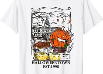 Vintage Halloween Town Men Women Gift T-Shirt png file