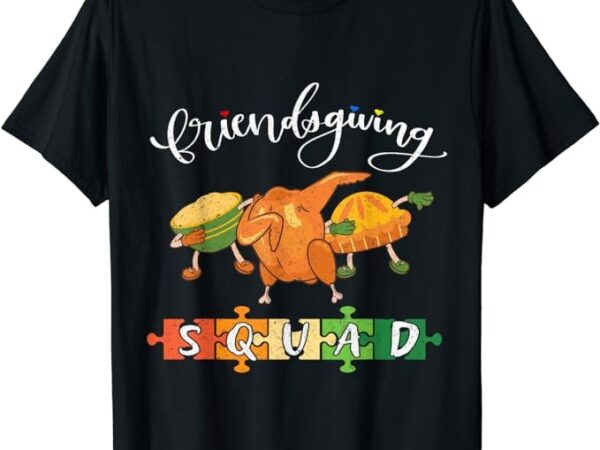 Vintage happy friendsgiving squad thanksgiving turkey trot t-shirt