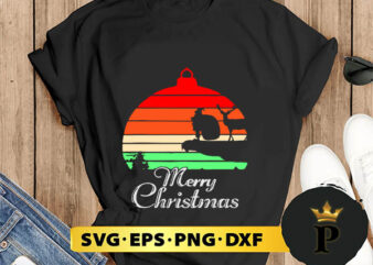 Vintage Merry Christmas Decoration SVG, Merry Christmas SVG, Xmas SVG PNG DXF EPS t shirt vector art