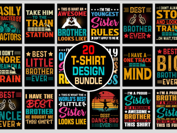 Vintage t-shirt design bundle