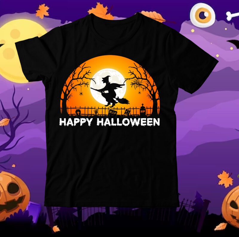 Happy Halloween TShirt Design, Happy Halloween Vector TShirt Design