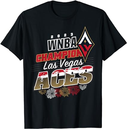 Wnba las vegas aces title town championship t-shirt