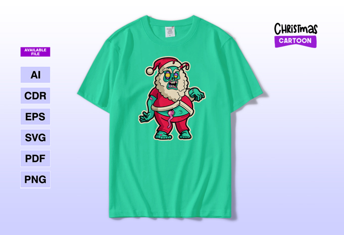 Walking Zombie Santa