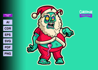 Walking Zombie Santa