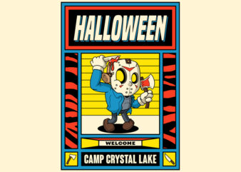 Welcome Camp Crystal Lake t shirt design for sale