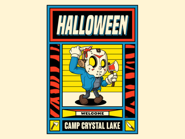 Welcome camp crystal lake t shirt design for sale