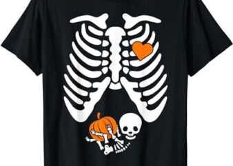 Women Skeleton Shirts, Pregnancy Announcement Mom Halloween T-Shirt PNG File
