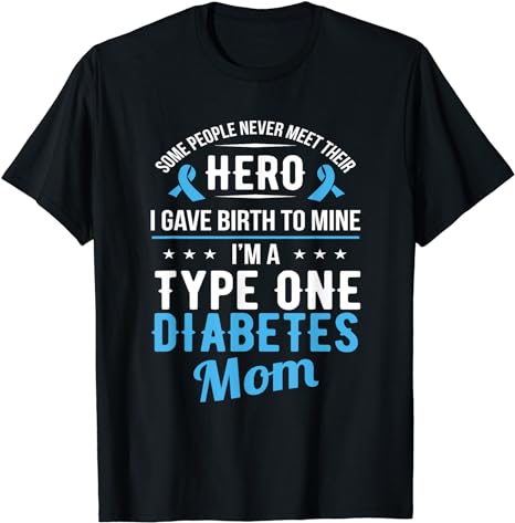 Womens Type 1 Diabetic Outfit For Mom Diabetes Awareness T-Shirt