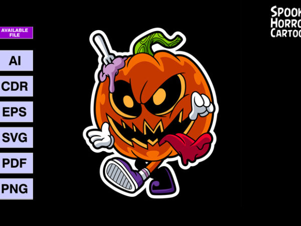 Zombie pumpkin head t shirt graphic design