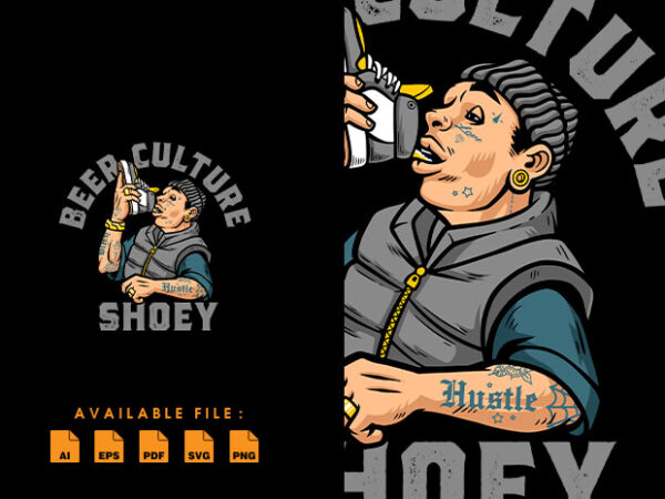 Beer culture shoey t shirt design