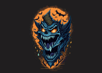 Spooy Bats Halloween Tshirt Design