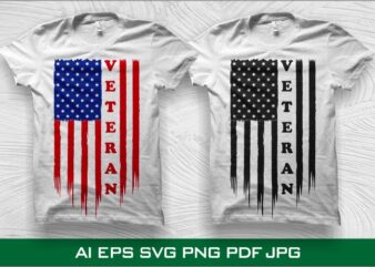 American Veteran t shirt design, Veteran US flag illustration, 4th of july svg, us flag svg, 4th of july t shirt design, veteran svg, American veteran svg for download
