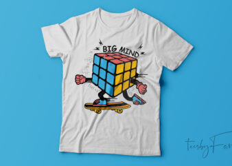 Rubiks-cube|Big-Mind T-shirt design for sale