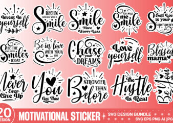 motivational sticker svg design
