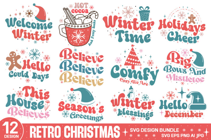 Christmas T shirt Design Bundle