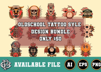 oldschool tattoo style design bundle 3