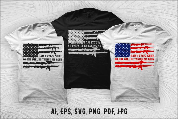 2nd amendment t-shirt design, american flag guns shirt design, 2nd amendment svg, us flag guns illustration, 4th of july t-shirt design, usa