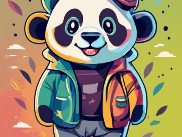 Design a panda for kids , t-shirt design png file Design a panda for kids , t-shirt design png file