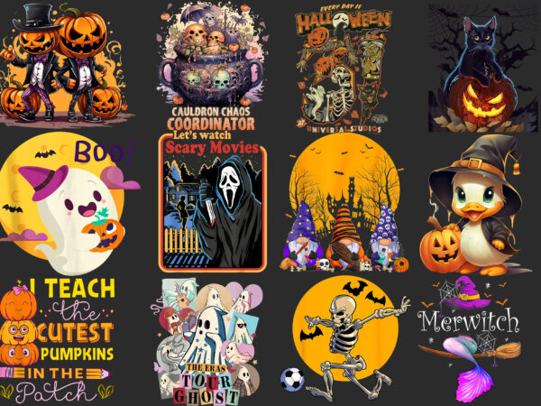 Halloween 2024 scary spooky trending ghost trick or treat popular bundle graphic t shirt designs