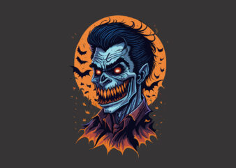 Spooky Dracula Vampure Halloween Tshirt Design