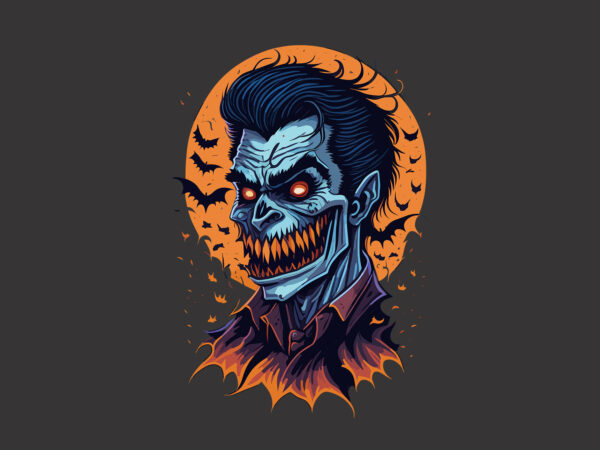 Spooky dracula vampure halloween tshirt design