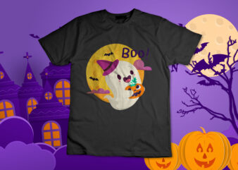 Halloween Groovy Boo Boo Crew Funny Cute Ghost Women Nurse Shirt Design