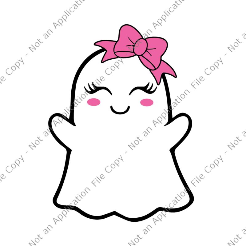Ghost With Pink Bow Boo Svg, Pink Boo Svg, Ghost Halloween Svg, Boo Bow Pink Svg, Boo Svg
