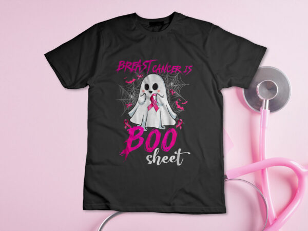 Breast cancer is boo sheet halloween breast cancer awareness t-shirt design