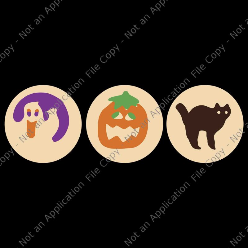 Halloween Sugar Cookie Spooky Season Cat Pumpkin Boo Ghost Svg, Cat Pumpkin Svg, Cat Halloween Svg, Halloween Sugar Svg, Ghost Svg, Halloween Svg