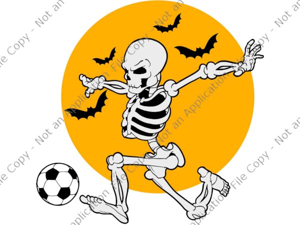 Soccer skeleton halloween svg, skeleton soccer svg, skeleton player soccer svg, halloween svg, skeleton svg t shirt template vector