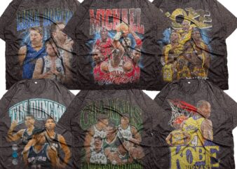 bootleg sport basketball t-shirt design bundle of six