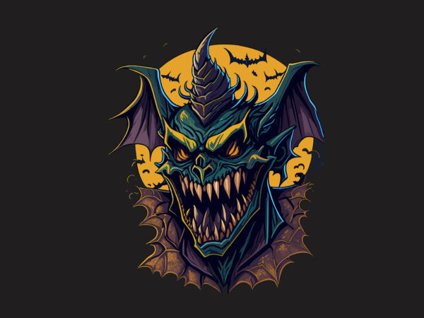 Spooky ghouls pumpkin tshirt design