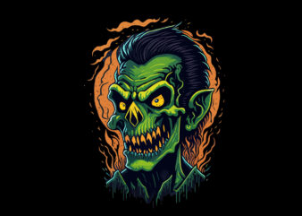 Spooky Zombies Monster Halloween Tshirt Design