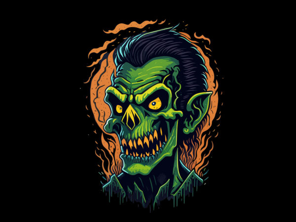 Spooky zombies monster halloween tshirt design