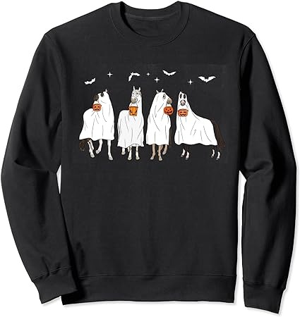 Halloween horse ghost sweatshirt