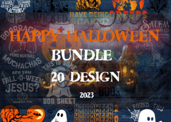Happy Halloween Bundle 2023 SVG, Creepy SVG, Pumpkin SVG, Disney SVG