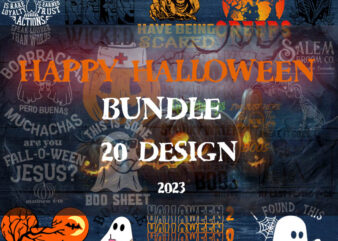 Happy Halloween Bundle 2023 SVG, Creepy SVG, Pumpkin SVG, Disney SVG graphic t shirt